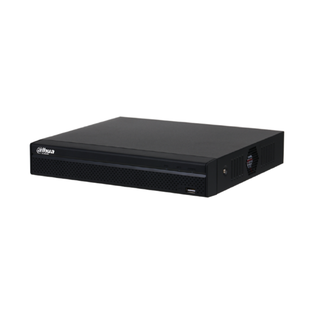 DAHUA NVR1104HS-P-S3/H - NVR de 8 Megapixeles/ 4k/ 4 Canales IP/ 4 puertos PoE/ Smart H.265+/ Rendimiento de 80 mbps/ Salida de Video HDMI&VGA/ 1 Bahía de Disco Duro de Hasta 8TB/ Soporta Camaras con Protocolo Onvif & RTSP
