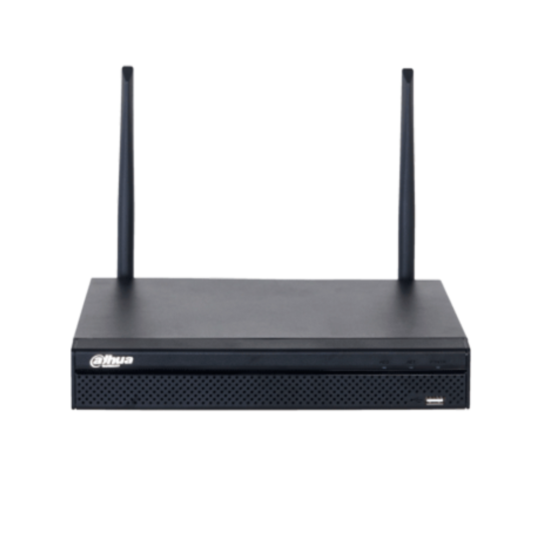 DAHUA NVR1108HS-W-S2-CE - NVR WiFi de 4 Megapixeles/ 8 Canales IP/ H.265/ Salidas HDMI &VGA/ 1 Bahía de Disco Duro/ 1 E&S de Audio/ Onvif