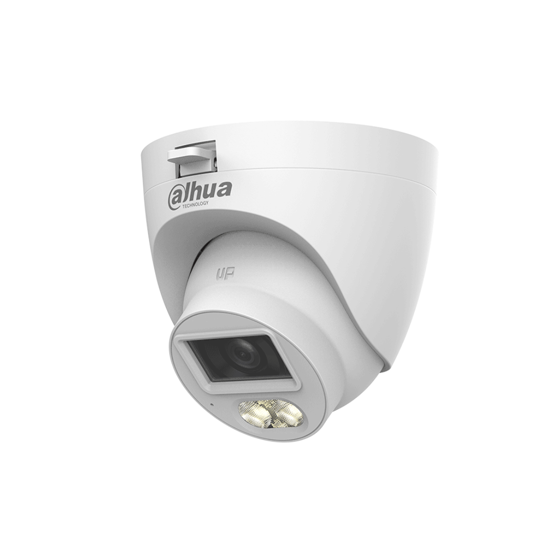 DAHUA DH-HAC-HDW1500CLQN-IL-A-S3-DIP -Camara Domo de 5 MP /Iluminación Dual Inteligente+FullColor/ Lente de 2.8 mm/ 106 Grados de Apertura/ 30 Metros de IR y Luz Visible/Micrófono Integrado/ IP67/ Soporta: CVI/CVBS/AHD/TVI