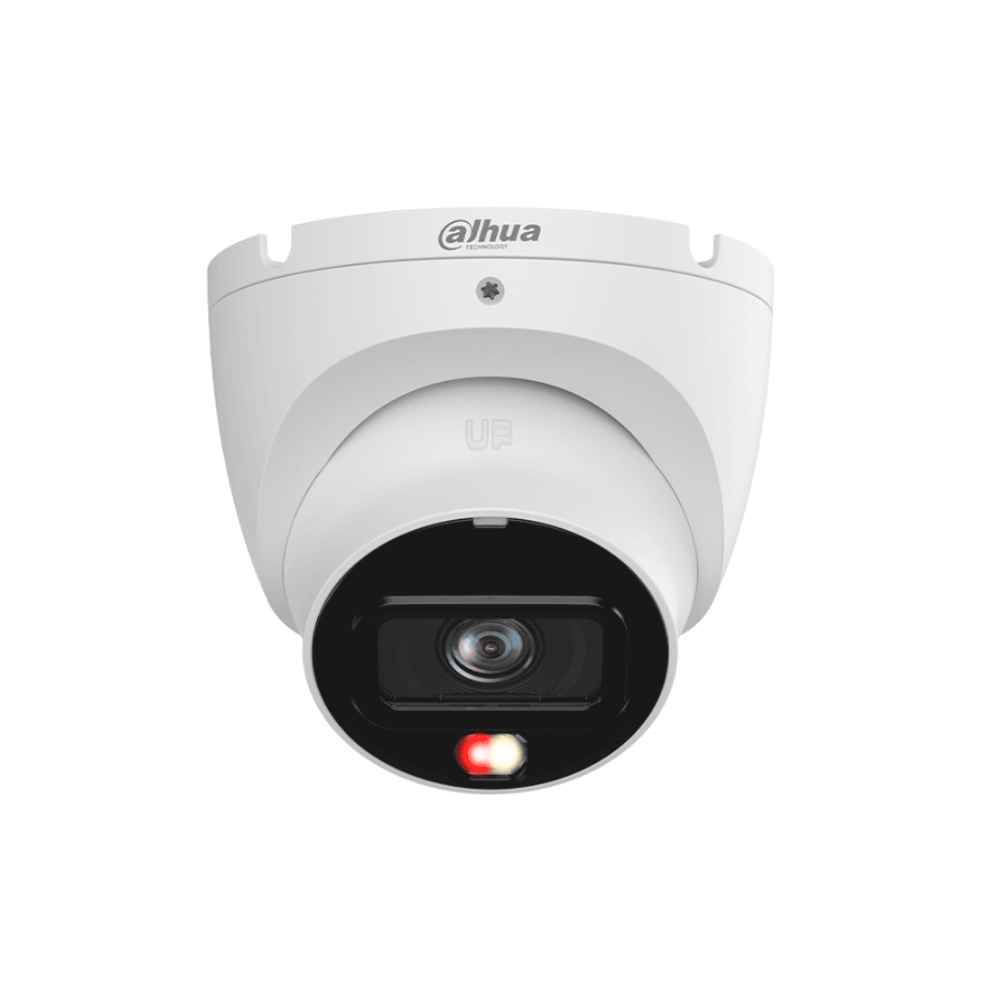 DAHUA DH-IPC-HDW1839TP-A-IL-0280B-S6 - Cámara IP Domo de 8MP con resolución 4K, lente de 2.8 mm y ángulo de visión de 105°. Equipado con iluminador dual, micrófono integrado, IR de 30m, DWDR, H.265, PoE. protección IP67.