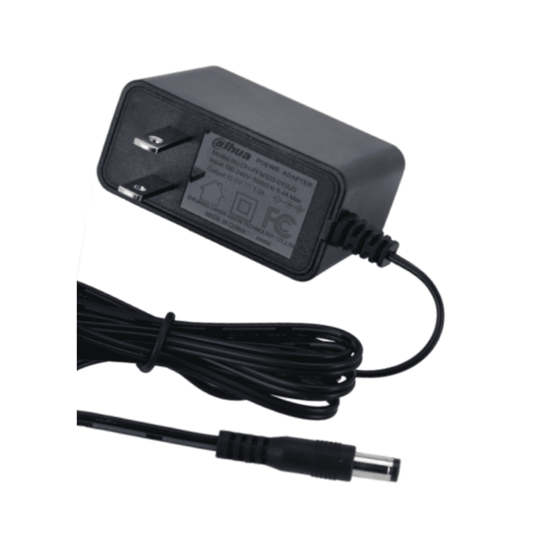 DAHUA PFM320-010US - Fuente de Poder de 12 Vcc 1 Amper/ FCC, EN6236B/ Entrada de 100-240 VAC/ Protección de Sobre Corriente y Voltaje/ Cable de 1.5 Mts/ Especial para Camaras de CCTV